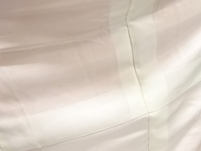  橘に短冊・牡丹模様刺繍訪問着